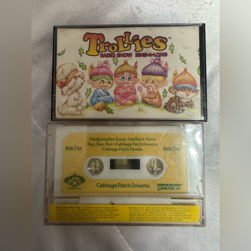 Vintage cassette tape bundle 80s cabbage patcb kids trolls 90s toy music